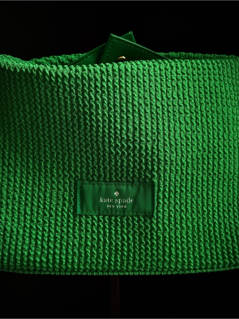 NWOT Kate Spade Green Cosmetic Pouch Makeup Bag Travel Toiletry Organizer - Picture 3 of 8